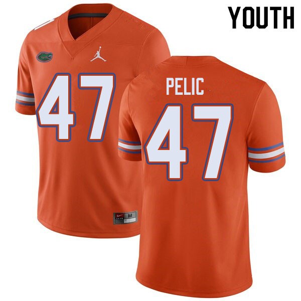 Jordan Brand Youth #47 Justin Pelic Florida Gators College Football Jersey Orange